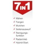 Rasenmäher MS225-53E Scheppach – E-Start | Radantrieb | 7PS | 53cm Schnittbreite | 65 Liter Fangkorb