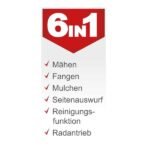 Benzinrasenmäher MS173-51 Scheppach mit Motoröl & Ersatzmesser – 51cm Schnittbreite | Radantrieb