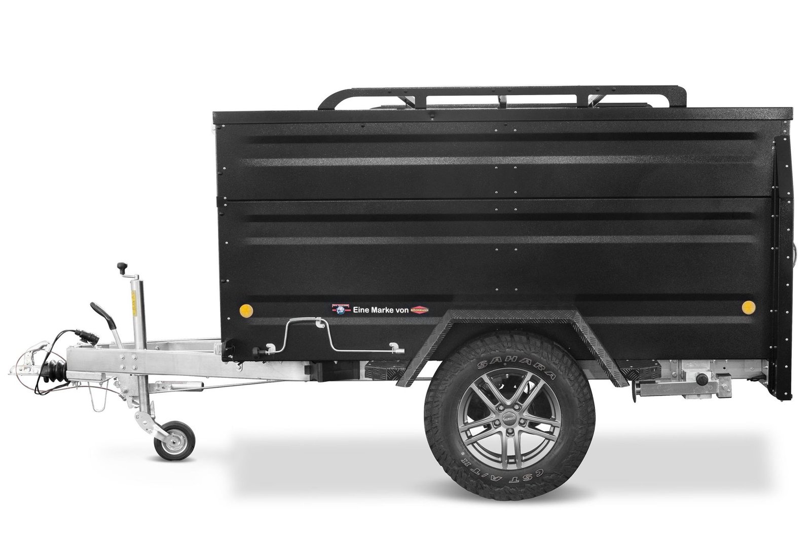 TPV Kofferanhänger 1300kg KT-EB3 Offroad Plus Bordwanderhöhung Geschlossen Gebremst Alu-Zink