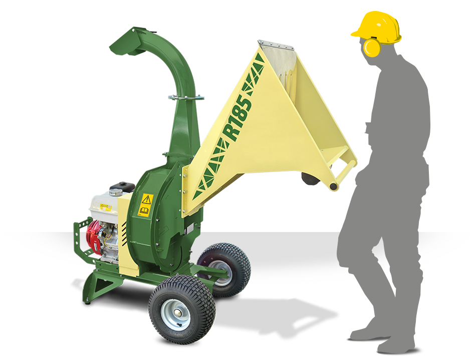 NEGRI Biohäcksler R185 / Benzin-Häcksler mit Transporträder