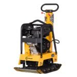 LUMAG RP-160HPC – Rüttelplatte reversierbar mit 160 kg inkl. Transportfahrwerk und Gummimatte